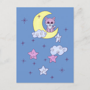 Fuchs im Mond Postkarte