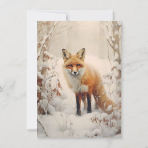 Fuchs im Schnee Karte