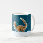 Fuchs im Schneefall. Roter Fuchs, Vulpes vulpes, s Kaffeetasse (VorderseiteRechts)