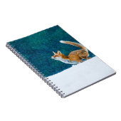 Fuchs im Schneefall. Roter Fuchs, Vulpes vulpes, s Notizblock (Rechte Seite)