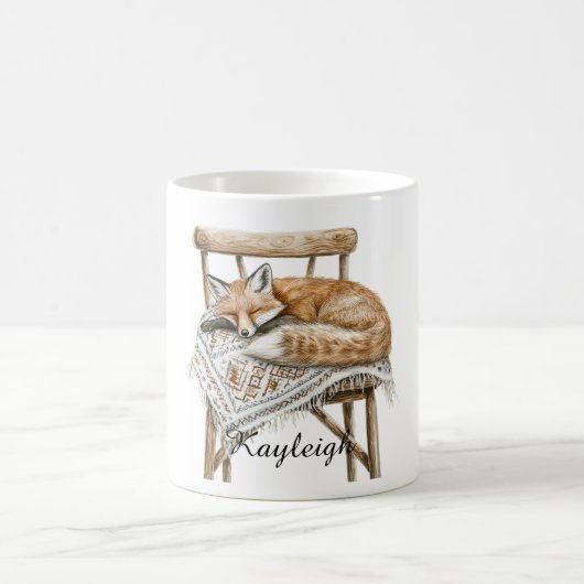 Fuchs im Sessel Weihnachten Kaffeetasse (Mittel)