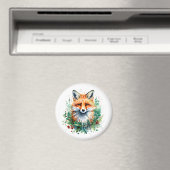 Fuchs im Stechpalmenzweig Magnet (In Situ (Geschirrspüler))