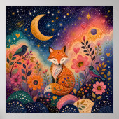 Fuchs im Sternengarten Poster (Vorne)