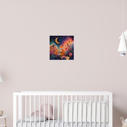 Fuchs im Sternengarten Poster (Kinderzimmer 2)