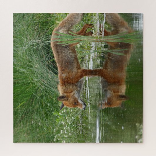 Fuchs im Teich Puzzle (Vertikal)