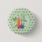 Fuchs im Wald Button (Vorderseite)