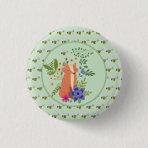 Fuchs im Wald Button