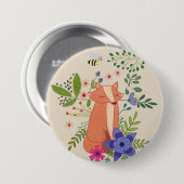 Fuchs im Wald Button (Vorne & Hinten)