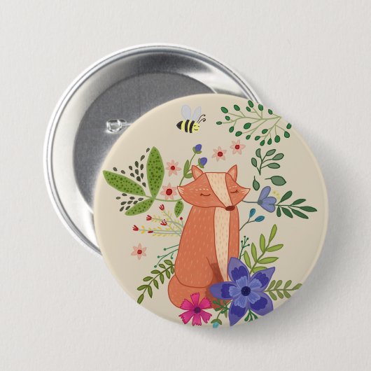 Fuchs im Wald Button (Vorne & Hinten)