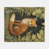 Fuchs im Wald, Jugendstil Fleecedecke (Vorderseite (Horizontal))