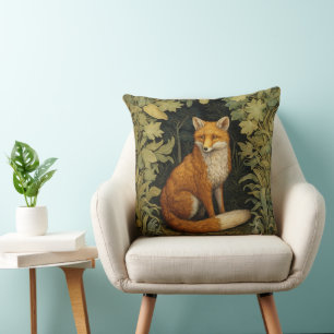Fuchs im Wald, Jugendstil Kissen