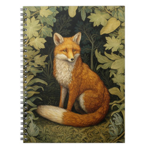 Fuchs im Wald, Jugendstil Notizblock