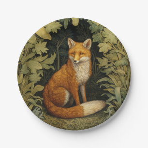 Fuchs im Wald, Jugendstil Pappteller