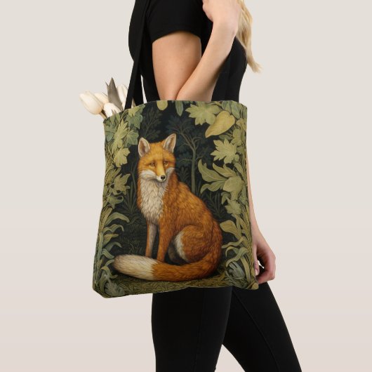 Fuchs im Wald, Jugendstil Tasche (Von Nahem)