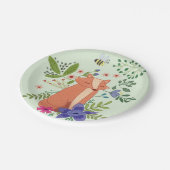 Fuchs im Wald Pappteller (Schrägansicht)