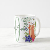 Fuchs im Wald personalisiert  Kaffeetasse (VorderseiteRechts)