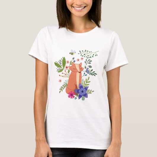 Fuchs im Wald T-Shirt (Vorderseite)