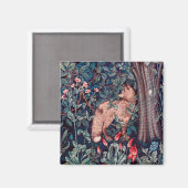 Fuchs im Wald, William Morris Magnet (Vorderseite/Rückseite)
