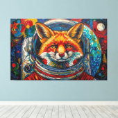 FUCHS IM WELTALL LEINWANDDRUCK (Insitu (Holzboden))