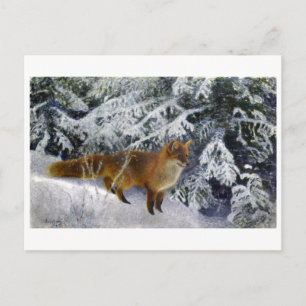 Fuchs im Winter (1904) von Bruno Liljefors Postkarte
