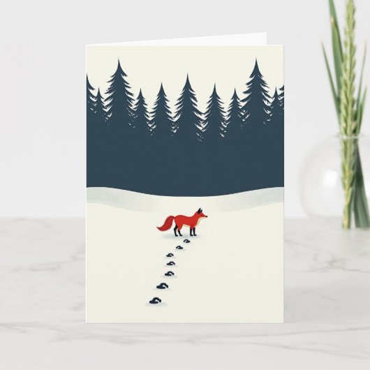 Fuchs im Winterwunderland Grußkarte Karte (Vorderseite)