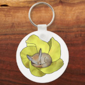 Fuchs in Blüte Schlüsselanhänger (Vorderseite)