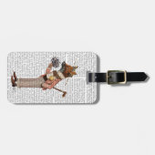 Fuchs in Boater Gepäckanhänger (Vorderseite horizontal)