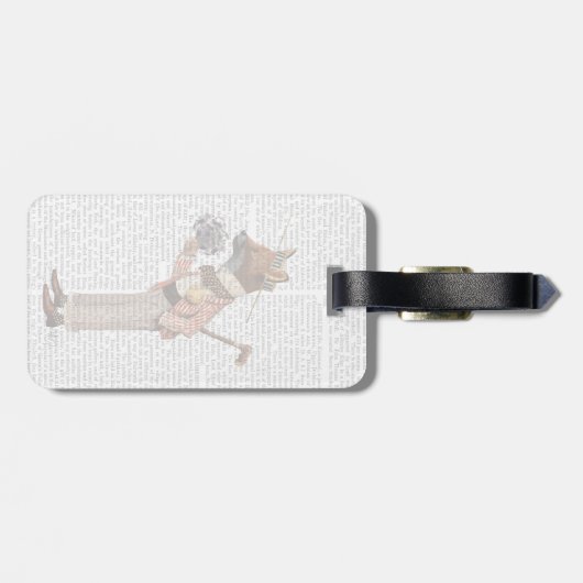 Fuchs in Boater Gepäckanhänger (Rückseite horizontal)