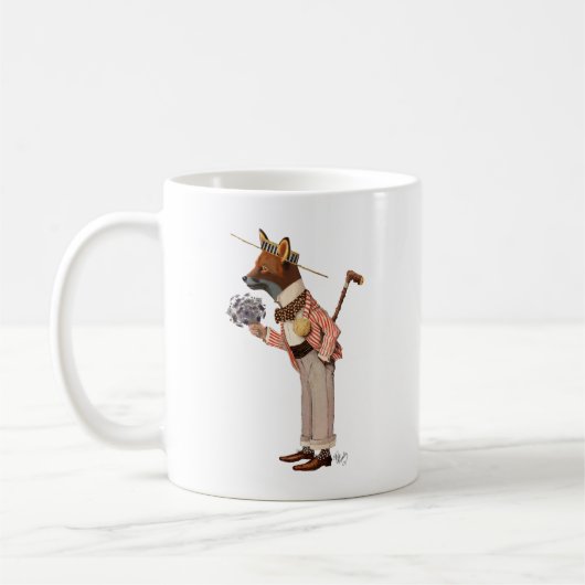 Fuchs in Boater Kaffeetasse (Links)