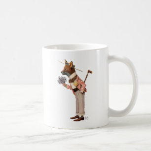 Fuchs in Boater Kaffeetasse