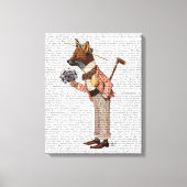 Fuchs in Boater Leinwanddruck (Vorderseite)