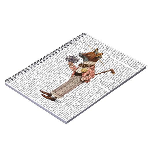 Fuchs in Boater Notizblock (Linke Seite)