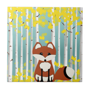 Fuchs in den Herbstgeburten Fliese