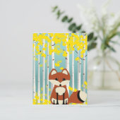 Fuchs in den Herbstgeburten Postkarte (Stehend Vorderseite)