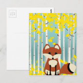 Fuchs in den Herbstgeburten Postkarte (Vorne/Hinten)