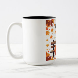 Fuchs in der Tasse Herbst
