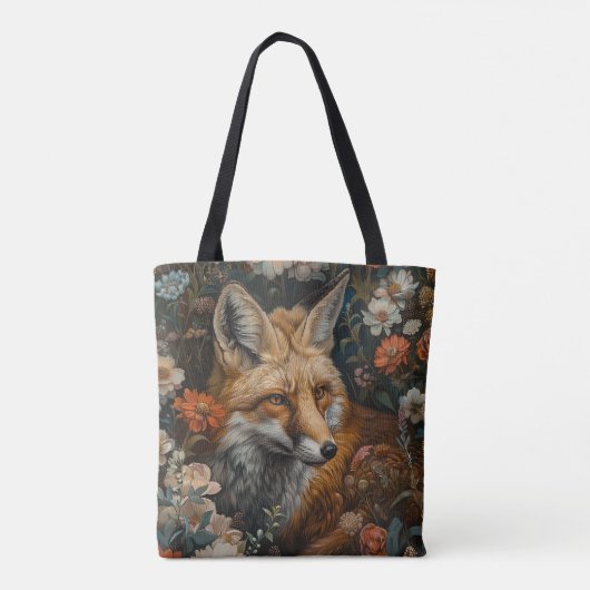 Fuchs in der Wildblume Tasche (Rückseite)