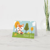 FUCHS IN DER WINDEL-BABYPARTY DANKEN IHNEN DANKESKARTE (Vorderseite)