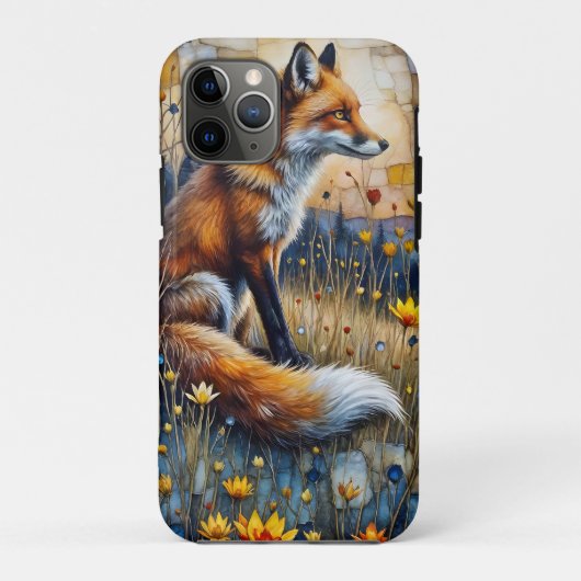 Fuchs in einer blumigen Wiese Case-Mate iPhone Hülle (Rückseite)