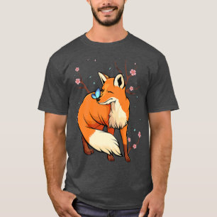 Fuchs japanische Kirschblüten-Blume vintage Sakura T-Shirt