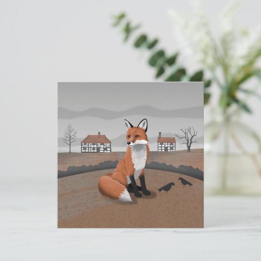 Fuchs Karte (Stehend Vorderseite)