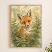 Fuchs-Kit-Aquarell-whimsicaler Kunstposter Poster