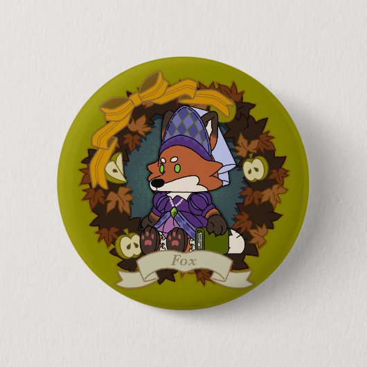 Fuchs-Knopf Button (Vorderseite)