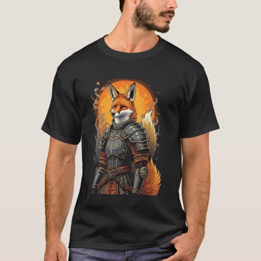 Fuchs Krieger Fantasie T-Shirt (Vorderseite)