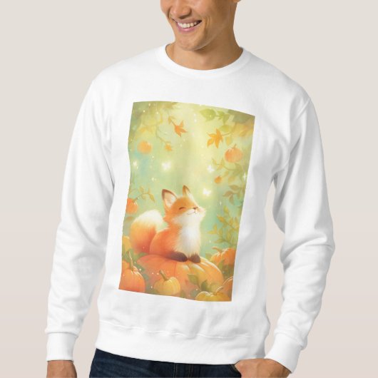 Fuchs-Kürbis-Stange Sweatshirt (Vorderseite)
