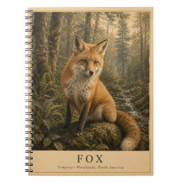 Fuchs Laubwälder VINTAGE Notizblock