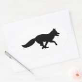 Fuchs laufen ovaler aufkleber (Umschlag)