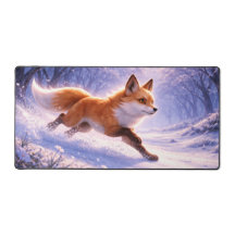 Fuchs läuft im Winterschnee