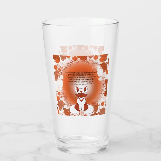 Fuchs Lebensblume Glas (Rückseite)