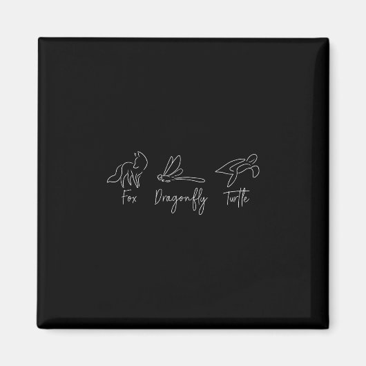 Fuchs Libelle Schildkröte Trump Meme Minimalist Magnet (Vorne)